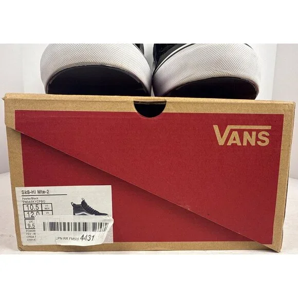 Vans Mens Sk8-HI MTE-2 Black/Pewter Suede Hi-Top Sneaker Shoe US M 10.5 - Picture 10 of 10